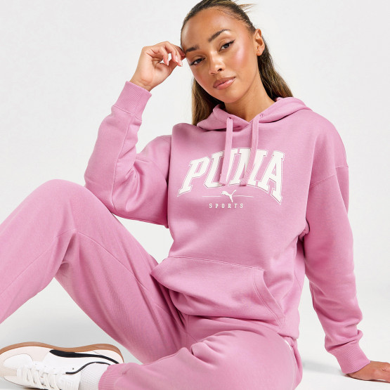 PUMA Squad Logo Γυναικεία Μπλούζα με Κουκούλα